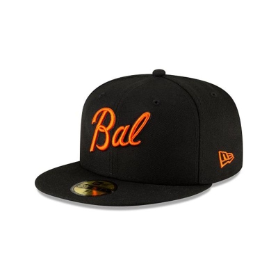 Baltimore Orioles Gorra | New Era MLB Ligature 59fifty Fitted Cap Mexico - Negros
